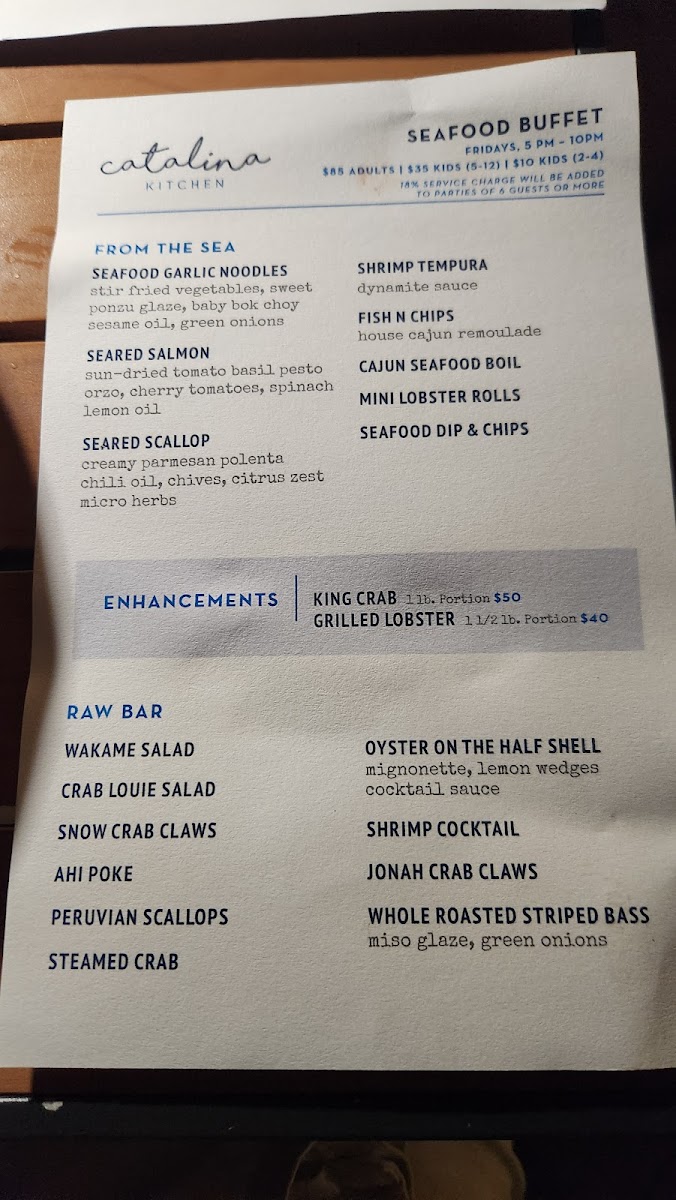 catalina kitchen Menu - Image 3