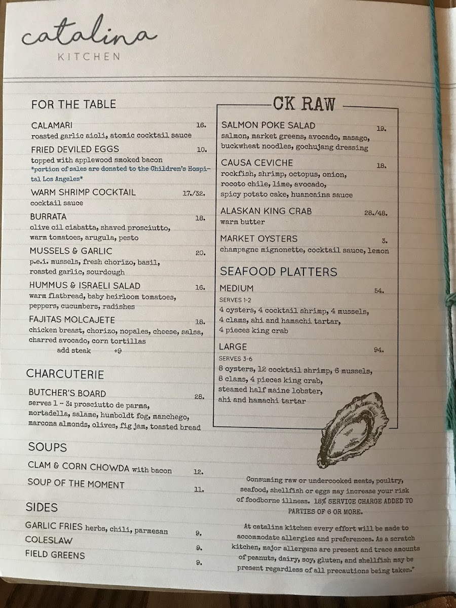 catalina kitchen Menu - Image 5